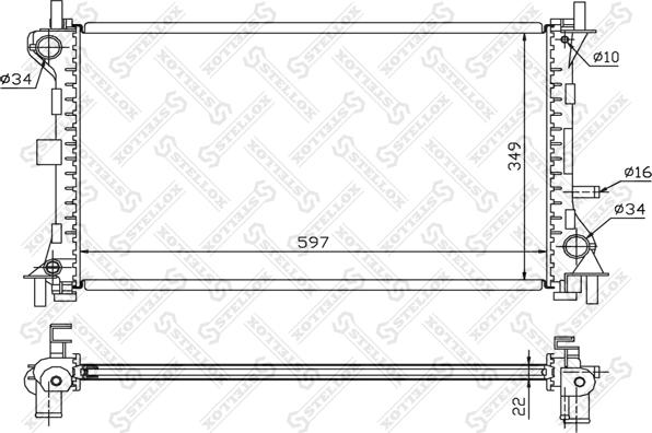 Stellox 10-25129-SX - Радиатор, охлаждение двигателя unicars.by