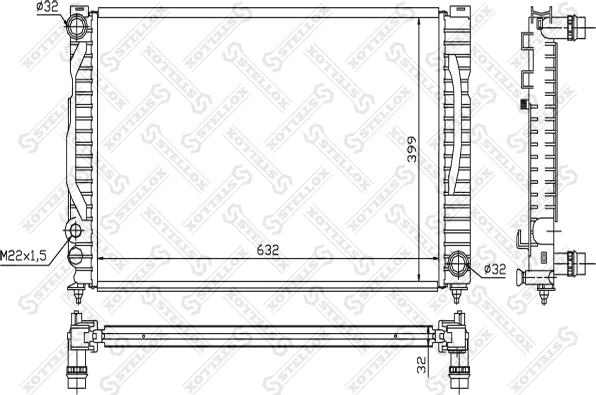 Stellox 10-25125-SX - Радиатор, охлаждение двигателя unicars.by