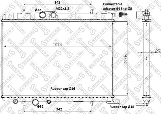 Stellox 10-25120-SX - Радиатор, охлаждение двигателя unicars.by