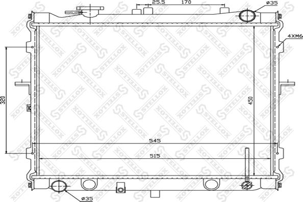 Stellox 10-25170-SX - Радиатор, охлаждение двигателя unicars.by