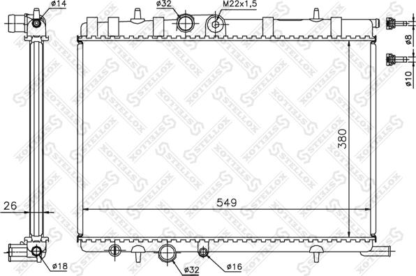 Stellox 10-25177-SX - Радиатор, охлаждение двигателя unicars.by