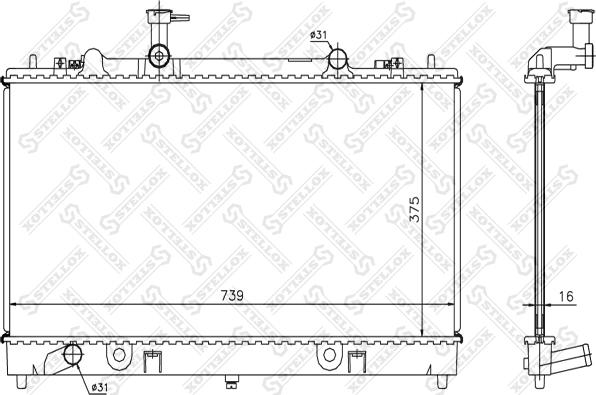 Stellox 10-25853-SX - Радиатор, охлаждение двигателя unicars.by