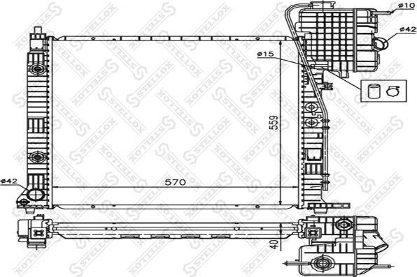 Stellox 10-25873-SX - Радиатор, охлаждение двигателя unicars.by