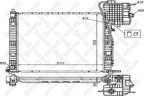 Stellox 10-25872-SX - Радиатор, охлаждение двигателя unicars.by