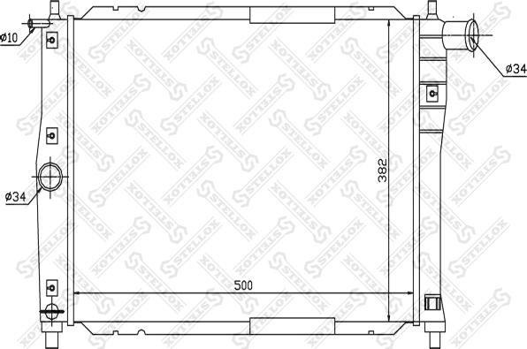 Stellox 10-25340-SX - Радиатор, охлаждение двигателя unicars.by