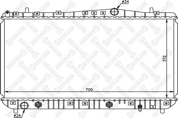 Stellox 10-25342-SX - Радиатор, охлаждение двигателя unicars.by