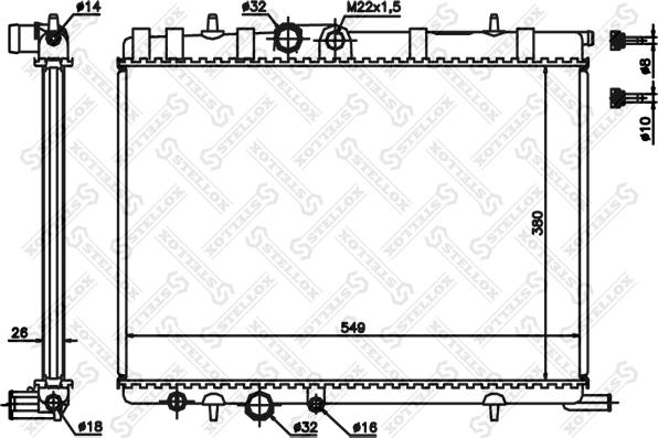 Stellox 10-25354-SX - Радиатор, охлаждение двигателя unicars.by