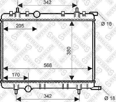 Stellox 10-25352-SX - Радиатор, охлаждение двигателя unicars.by