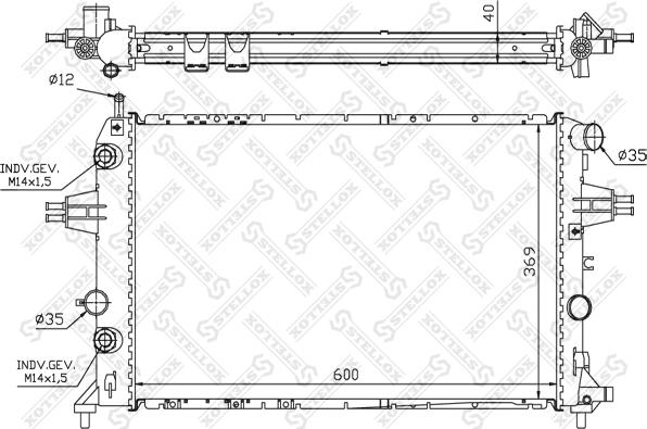 Stellox 10-25387-SX - Радиатор, охлаждение двигателя unicars.by