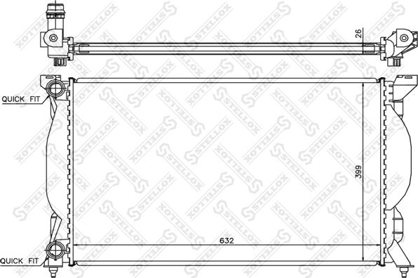 Stellox 10-25334-SX - Радиатор, охлаждение двигателя unicars.by