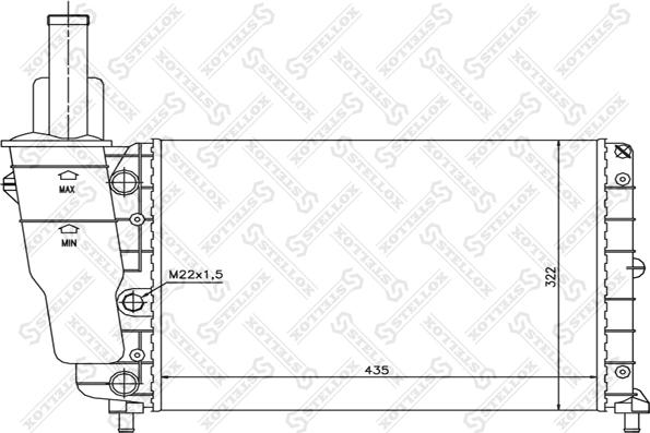 Stellox 10-25255-SX - Радиатор, охлаждение двигателя unicars.by