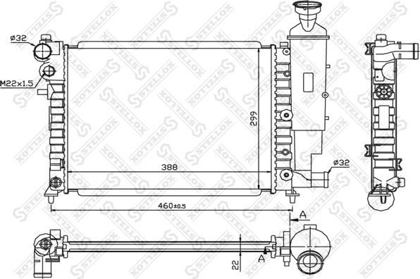 Stellox 10-25269-SX - Радиатор, охлаждение двигателя unicars.by