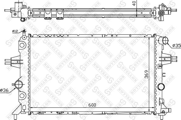 Stellox 10-25265-SX - Радиатор, охлаждение двигателя unicars.by