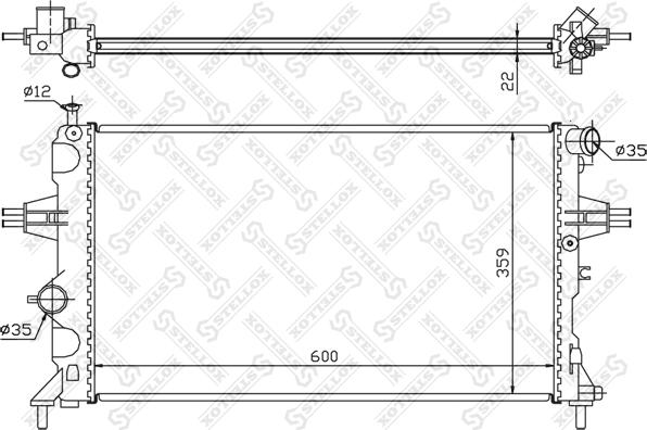 Stellox 10-25266-SX - Радиатор, охлаждение двигателя unicars.by