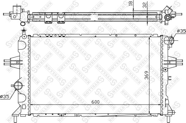 Stellox 10-25268-SX - Радиатор, охлаждение двигателя unicars.by