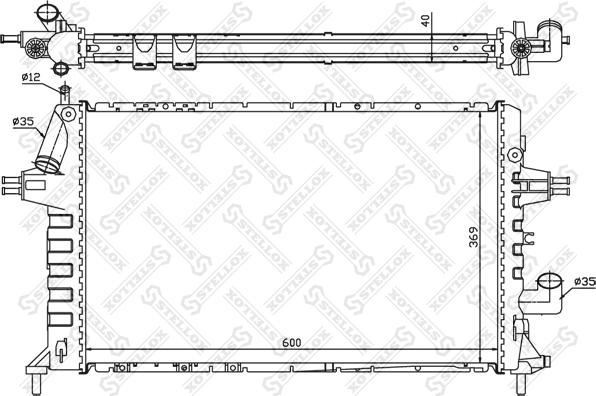 Stellox 10-25267-SX - Радиатор, охлаждение двигателя unicars.by