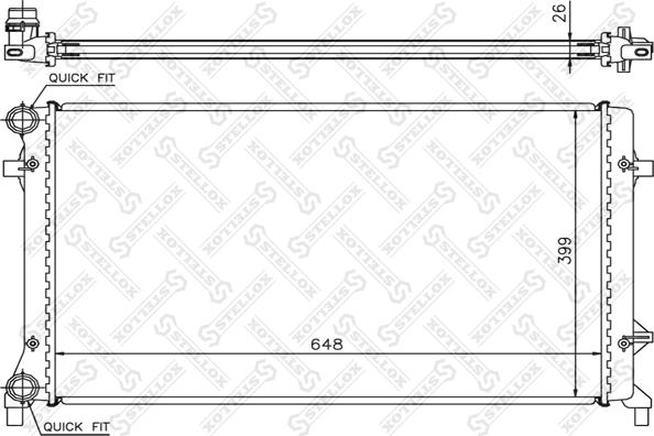 Stellox 10-25204-SX - Радиатор, охлаждение двигателя unicars.by