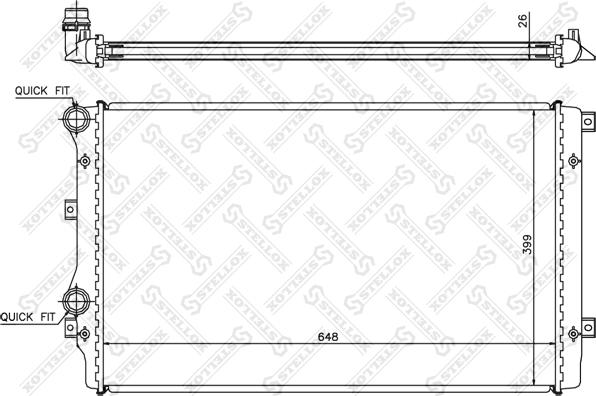 Stellox 10-25205-SX - Радиатор, охлаждение двигателя unicars.by