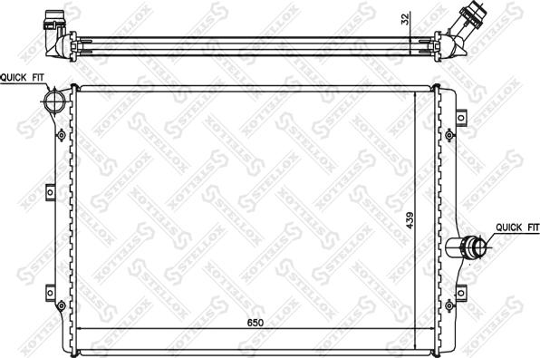 Stellox 10-25206-SX - Радиатор, охлаждение двигателя unicars.by