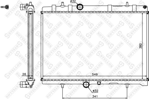 Stellox 10-25201-SX - Радиатор, охлаждение двигателя unicars.by