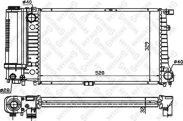 Stellox 10-25207-SX - Радиатор, охлаждение двигателя unicars.by