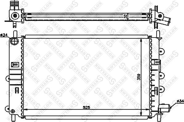 Stellox 10-25214-SX - Радиатор, охлаждение двигателя unicars.by