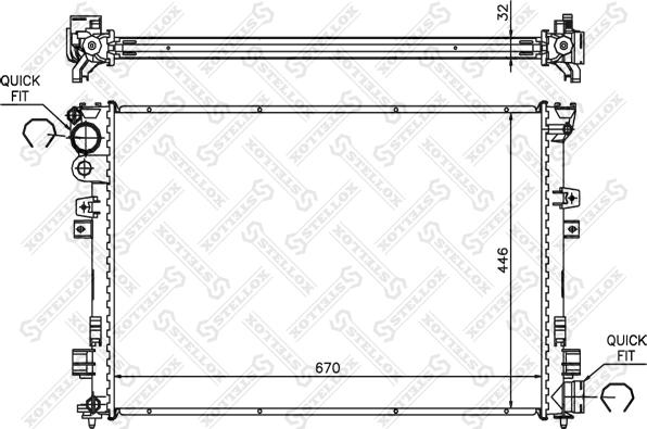 Stellox 10-25212-SX - Радиатор, охлаждение двигателя unicars.by