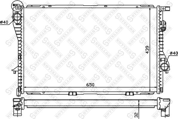 Stellox 10-25289-SX - Радиатор, охлаждение двигателя unicars.by