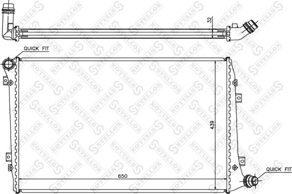 Stellox 10-25286-SX - Радиатор, охлаждение двигателя unicars.by