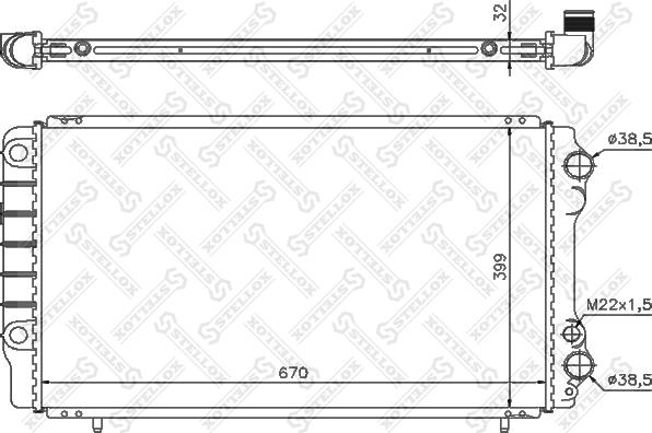 Stellox 10-25234-SX - Радиатор, охлаждение двигателя unicars.by