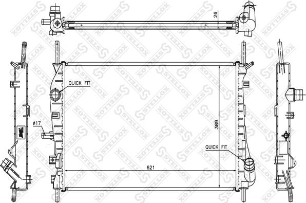 Stellox 10-25779-SX - Радиатор, охлаждение двигателя unicars.by