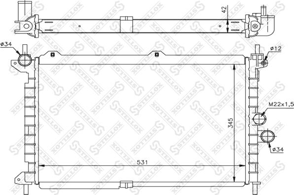 Stellox 10-26050-SX - Радиатор, охлаждение двигателя unicars.by