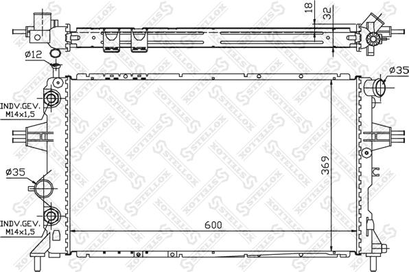 Stellox 10-26065-SX - Радиатор, охлаждение двигателя unicars.by