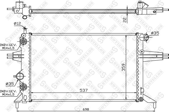 Stellox 10-26066-SX - Радиатор, охлаждение двигателя unicars.by