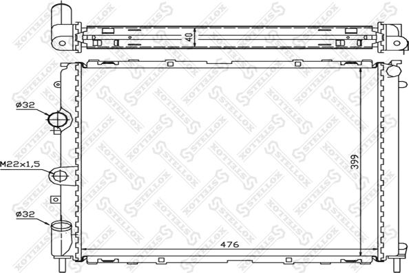 Stellox 10-26189-SX - Радиатор, охлаждение двигателя unicars.by