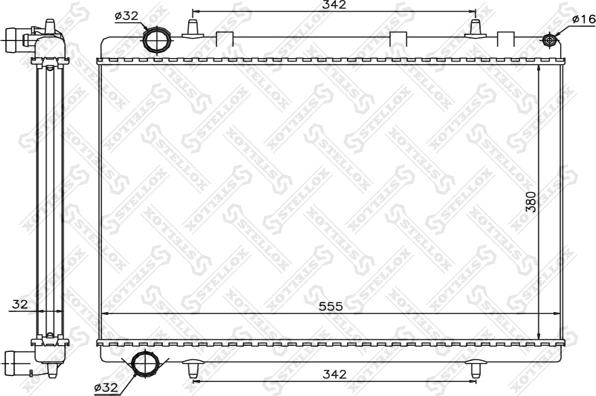 Stellox 10-26121-SX - Радиатор, охлаждение двигателя unicars.by