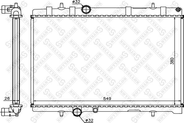 Stellox 10-26122-SX - Радиатор, охлаждение двигателя unicars.by