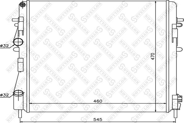 Stellox 10-26172-SX - Радиатор, охлаждение двигателя unicars.by