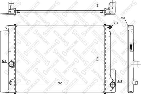 Stellox 10-26361-SX - Радиатор, охлаждение двигателя unicars.by