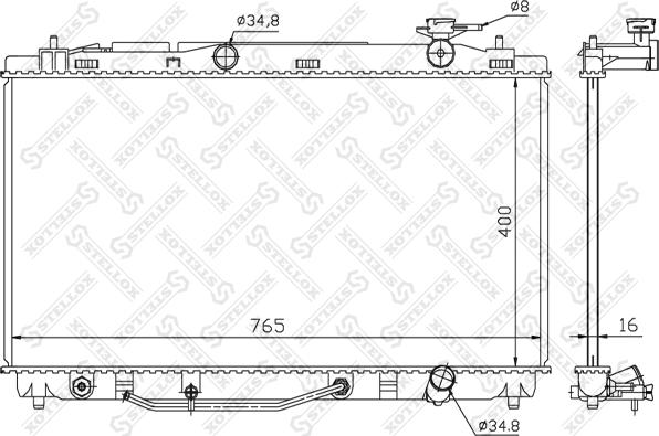 Stellox 10-26334-SX - Радиатор, охлаждение двигателя unicars.by