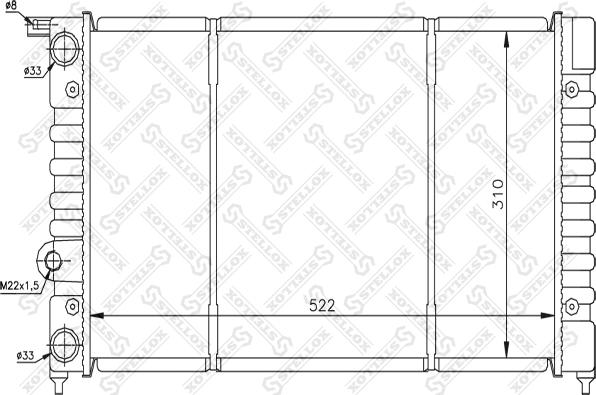 Stellox 10-26220-SX - Радиатор, охлаждение двигателя unicars.by