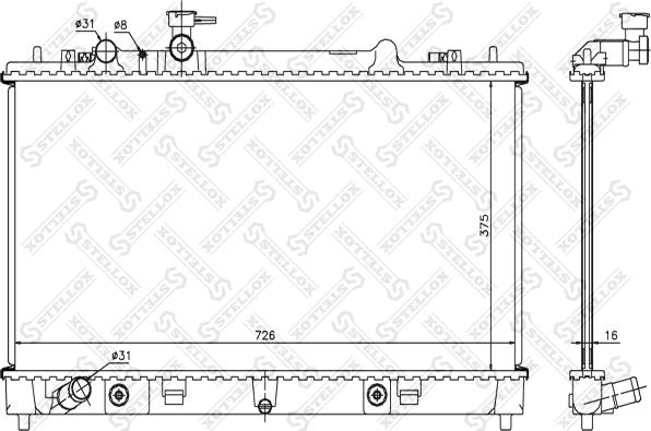 Stellox 10-26703-SX - Радиатор, охлаждение двигателя unicars.by