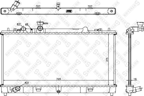 Stellox 10-26702-SX - Радиатор, охлаждение двигателя unicars.by