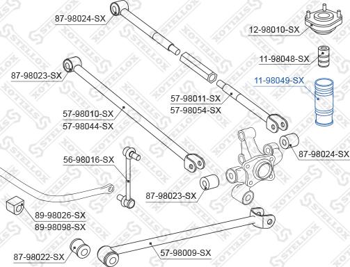 Stellox 11-98049-SX - Пыльник амортизатора, защитный колпак unicars.by