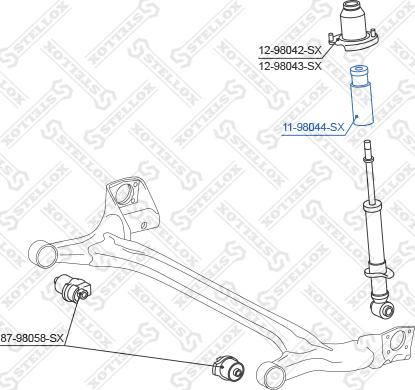 Stellox 11-98044-SX - Отбойник, демпфер амортизатора unicars.by