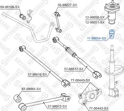 Stellox 11-98054-SX - Отбойник, демпфер амортизатора unicars.by