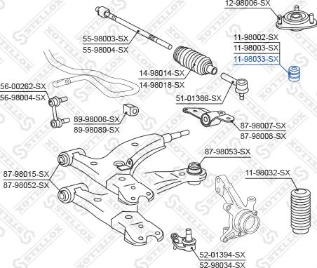 Stellox 11-98033-SX - Отбойник, демпфер амортизатора unicars.by