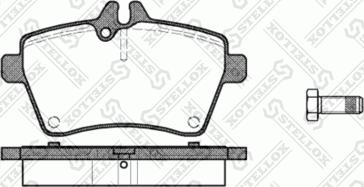 Stellox 1155 000-SX - Тормозные колодки, дисковые, комплект unicars.by