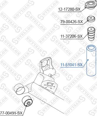 Stellox 11-51041-SX - Пыльник амортизатора, защитный колпак unicars.by