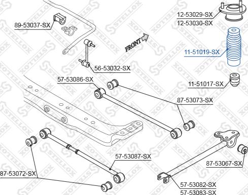 Stellox 11-51019-SX - Пыльник амортизатора, защитный колпак unicars.by